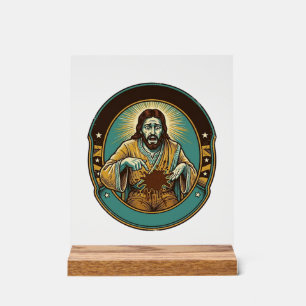 Jesus Kaffee Fleck Hose Vor dem Treffen Büro Arbei Acrylschild
