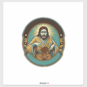 Jesus Kaffee Fleck Hose Vor dem Treffen Büro Arbei Aufkleber