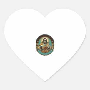 Jesus Kaffee Fleck Hose Vor dem Treffen Büro Arbei Herz-Aufkleber