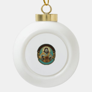 Jesus Kaffee Fleck Hose Vor dem Treffen Büro Arbei Keramik Kugel-Ornament