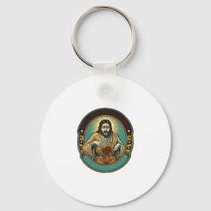 Jesus Kaffee Fleck Hose Vor dem Treffen Büro Arbei Schlüsselanhänger