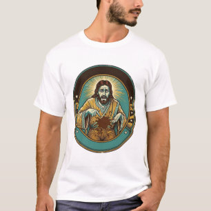 Jesus Kaffee Fleck Hose Vor dem Treffen Büro Arbei T-Shirt