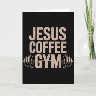 Jesus Kaffee Gym Lustig Christlich Workout Langhan Karte