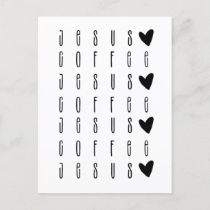 Jesus-Kaffee Postkarte