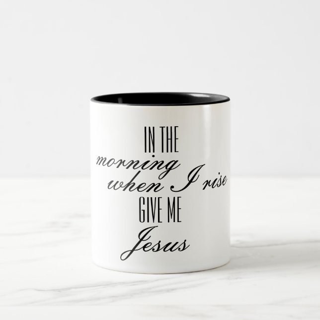 Jesus-Kaffee-Tasse Zweifarbige Tasse (Mittel)