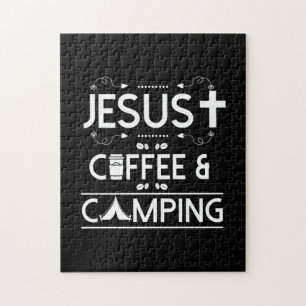 Jesus Kaffee und Camping Puzzle