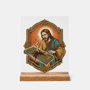 Jesus Kaffee verschüttet Mechanische Tastatur Kapu Acrylschild