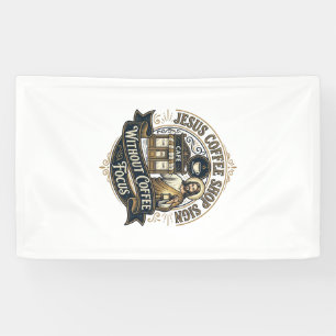 Jesus Kaffeeshoplogo ohne Kaffee Fokus Jesus Banner