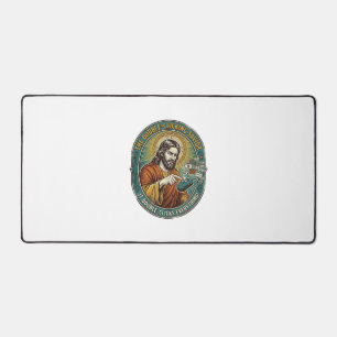 Jesus kaputte Doppelklickmaus IT Büro Tech  Schreibtischunterlage