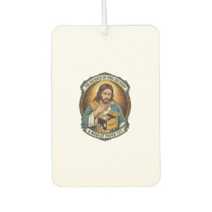 Jesus Karton Papierausschnitt Finger Schmerz Humor Autolufterfrischer