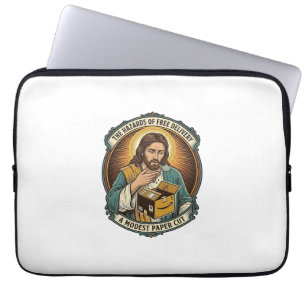 Jesus Karton Papierausschnitt Finger Schmerz Humor Laptopschutzhülle