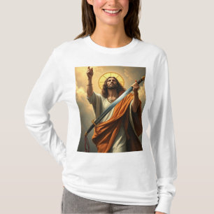 Jesus kehrt mit einem Schwert-T-Shirt für Frauen z T-Shirt