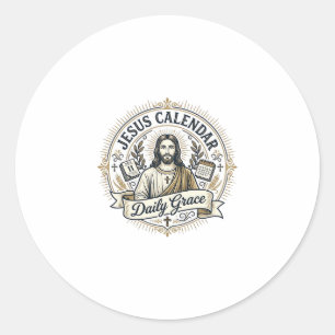 Jesus-Kender-Tagesgnade Jesus-Kender-Tagesgnade Runder Aufkleber