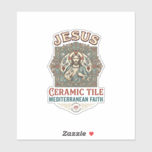 Jesus Keramikfliese Mittelmeer Glaube Jesus Keram Aufkleber