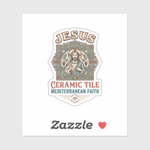 Jesus Keramikfliese Mittelmeer Glaube Jesus Keram Aufkleber