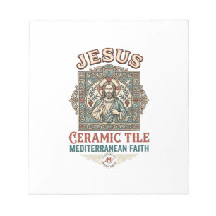 Jesus Keramikfliese Mittelmeer Glaube Jesus Keram Notizblock