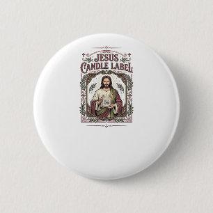 Jesus Kerzenlabel Jesus Kerze Christlicher Glaube  Button