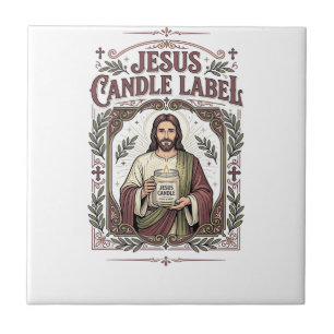 Jesus Kerzenlabel Jesus Kerze Christlicher Glaube Fliese
