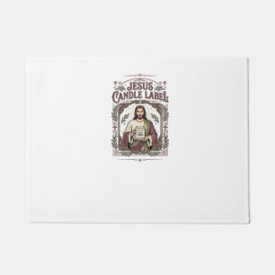 Jesus Kerzenlabel Jesus Kerze Christlicher Glaube  Fußmatte
