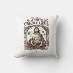 Jesus Kerzenlabel Jesus Kerze Christlicher Glaube Kissen