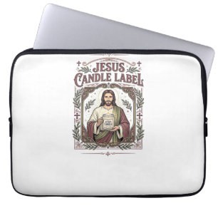 Jesus Kerzenlabel Jesus Kerze Christlicher Glaube  Laptopschutzhülle