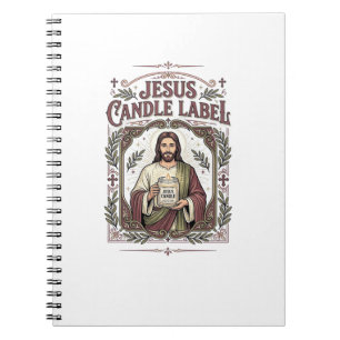 Jesus Kerzenlabel Jesus Kerze Christlicher Glaube  Notizblock