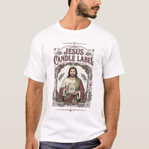 Jesus Kerzenlabel Jesus Kerze Christlicher Glaube T-Shirt