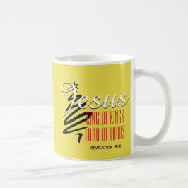 JESUS KING OF KINGS Christliche Schrift Weihnachte Kaffeetasse