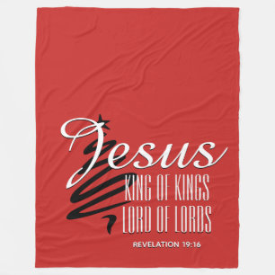 JESUS KING OF KINGS - Christliche Weihnachtsschrif Fleecedecke