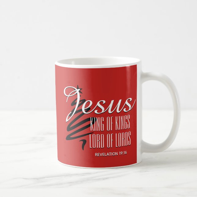 JESUS KING OF KINGS - Christliche Weihnachtsschrif Kaffeetasse (Rechts)