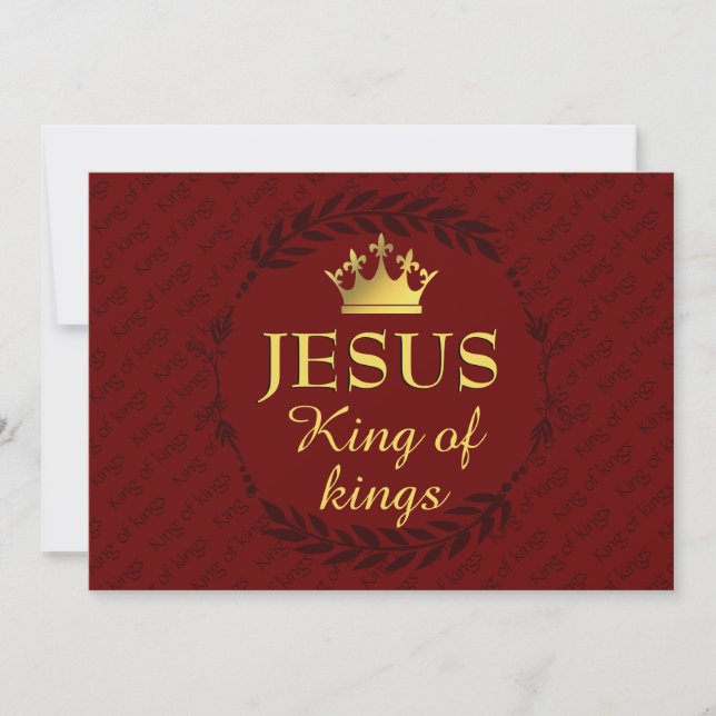 JESUS KING OF KINGS | Christmas Crown BURGUNDY (Vorderseite)