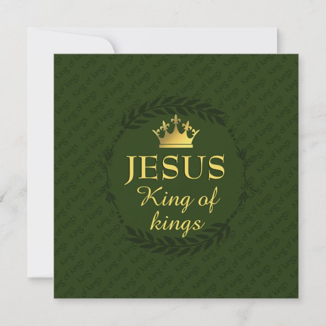 JESUS KING OF KINGS | Christmas Crown GREEN (Vorderseite)