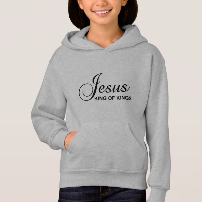 Jesus King of Kings Girls Hoodie (Vorderseite)