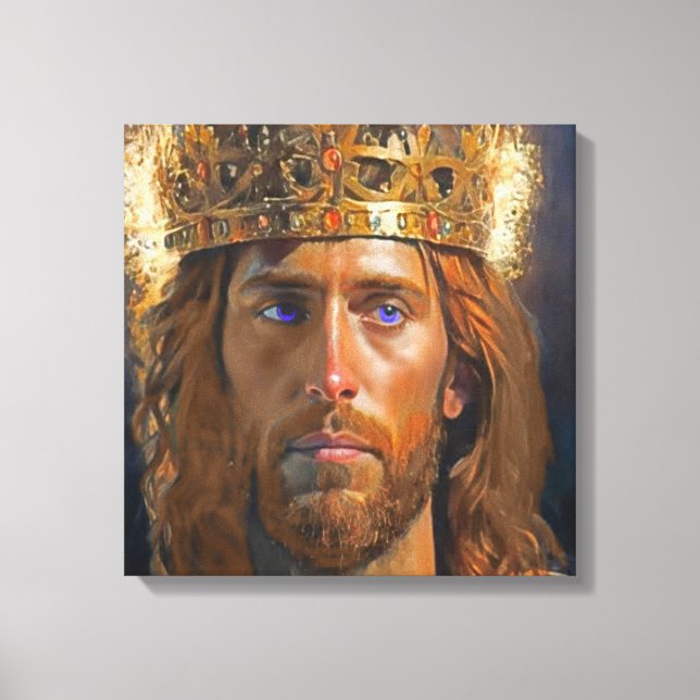 Jesus King of Kings Leinwand (Vorderseite)