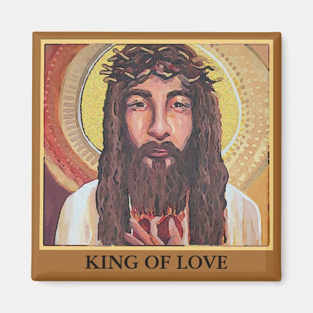 Jesus King of Liebe Magnet (Vorne)