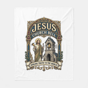 Jesus-Kirche Glocke Jesus-Kirche Glocke Christlich Fleecedecke