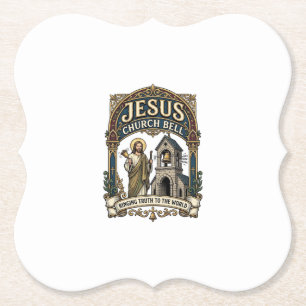 Jesus-Kirche Glocke Jesus-Kirche Glocke Christlich Untersetzer