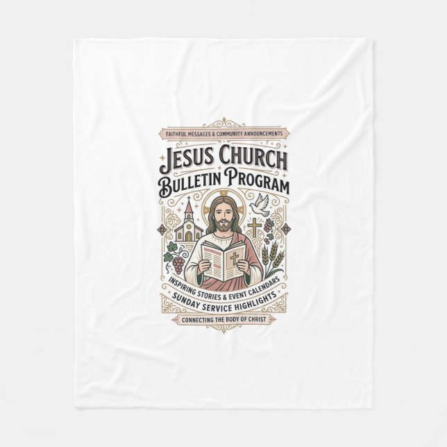 Jesus-Kirche Mitteilungsblatt Programm Jesus-Kirch Fleecedecke (Vorderseite)