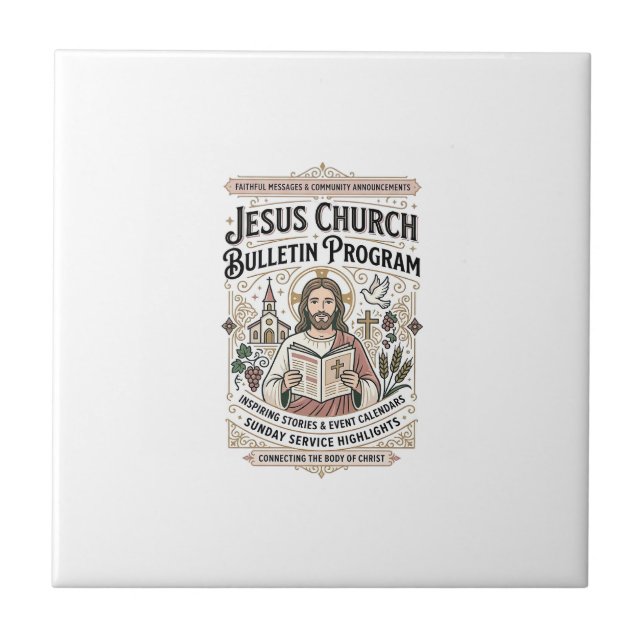 Jesus-Kirche Mitteilungsblatt Programm Jesus-Kirch Fliese (Vorderseite)