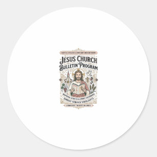 Jesus-Kirche Mitteilungsblatt Programm Jesus-Kirch Runder Aufkleber