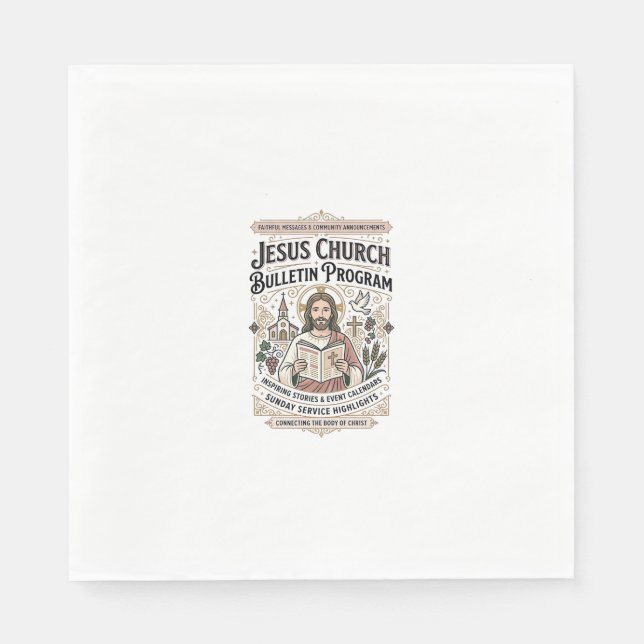 Jesus-Kirche Mitteilungsblatt Programm Jesus-Kirch Serviette (Vorderseite)