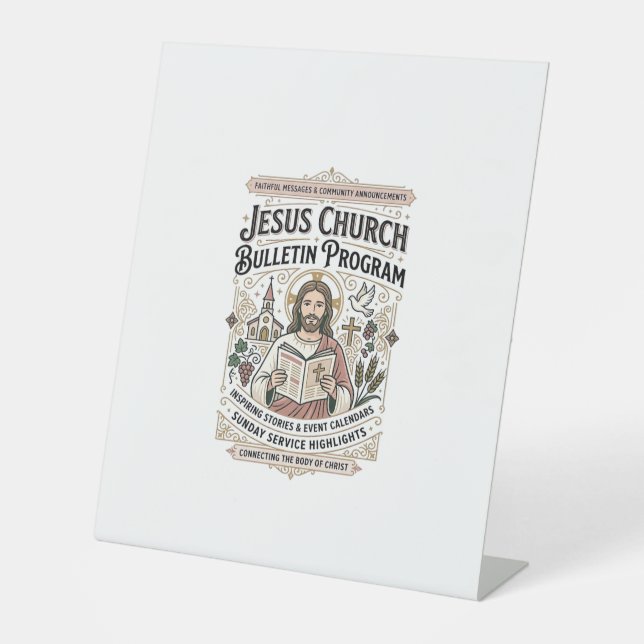 Jesus-Kirche Mitteilungsblatt Programm Jesus-Kirch Sockelschild (Vorderseite)