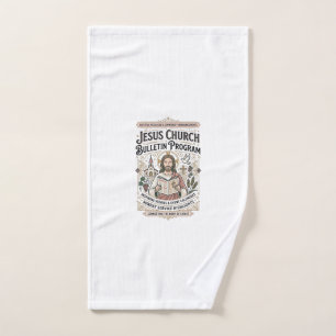 Jesus-Kirchen-Bulletin-Programm Jesus-Kirchen-Bull Handtuch