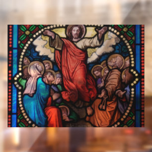 JESUS KIRCHENSTAINIERTES GLASFENSTER FENSTERAUFKLEBER