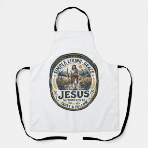 Jesus Kleines Haus Langsames Leben Vintage Schürze
