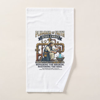 Jesus Klempner Grafik T-Shirt Christliche Kunst_1 Handtuch
