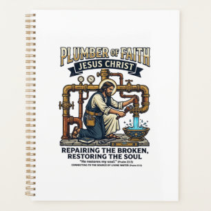 Jesus Klempner Grafik T-Shirt Christliche Kunst_1 Planer