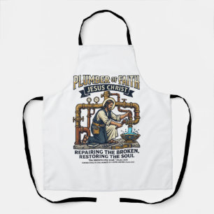 Jesus Klempner Grafik T-Shirt Christliche Kunst_1 Schürze