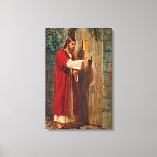 Jesus klopft auf der Tür Leinwanddruck