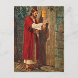 Jesus klopft auf der Tür Postkarte